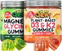 Magnesio + D3K2 Gummies Bundle – 2 Botellas (60 Cada uno) – Mango de Apple Kiwi &amp; Peach