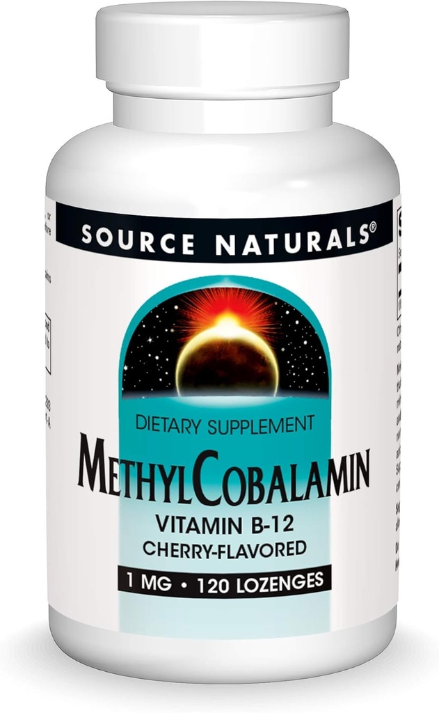 Fuente Naturales MetilCobalamin Vitmain B-12 Cherry-Flavored, 1 mg - 120 Lozenges