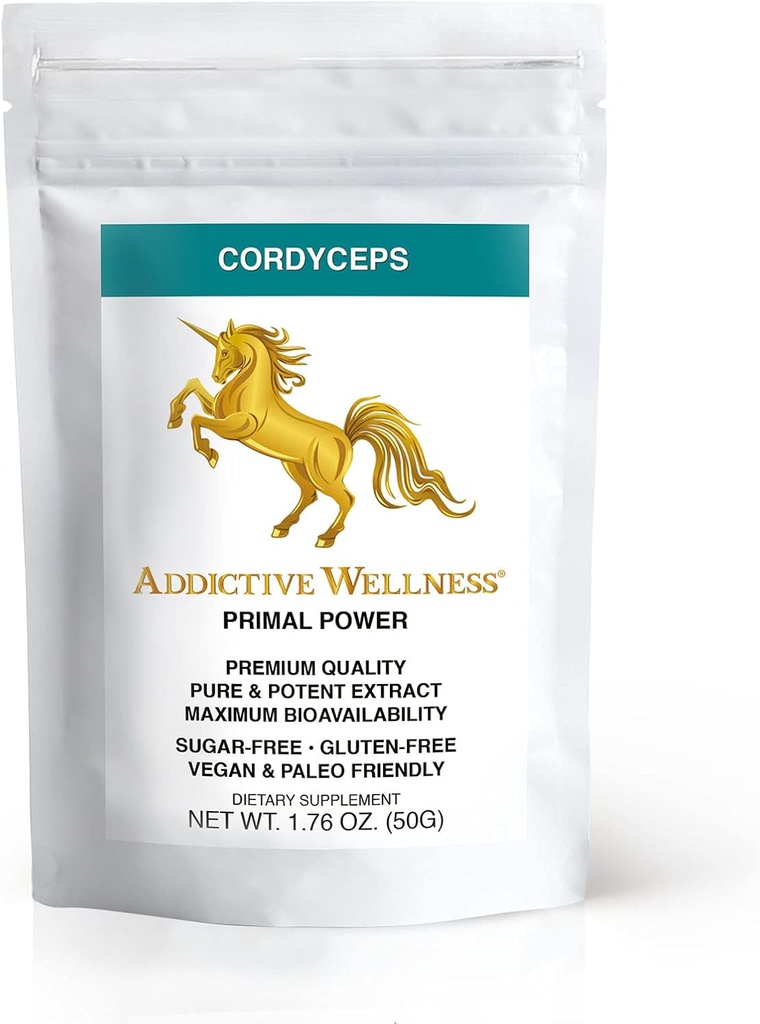 Cordyceps de Wellness Adictivo CS-4 Extract Powder - Pure " Potent for Energy and Endurance, 1 Packet