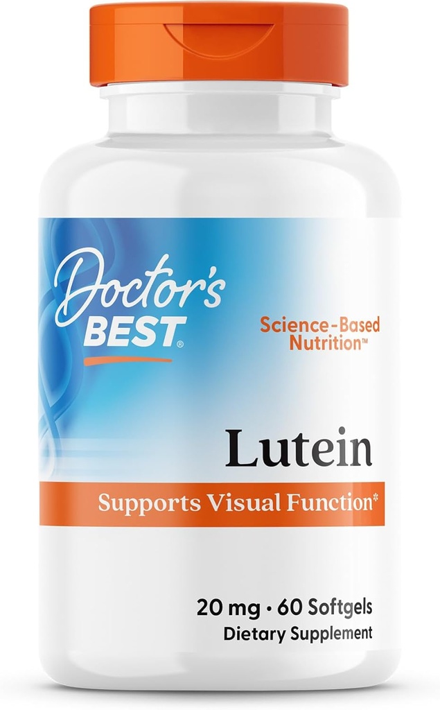 Mejor Lutein del doctor con Gluten Free, Vision Support, 60 Softgels