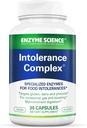 Complejo de Intolerancia en Ciencias de la Enzima, 30 Capsules Soporte Integral para Sensibilidades Digestivas Comunes Gluten, Casein, Sensibilidades Fenol y Carbohidratos Complejos Alivio de la Intolerancia