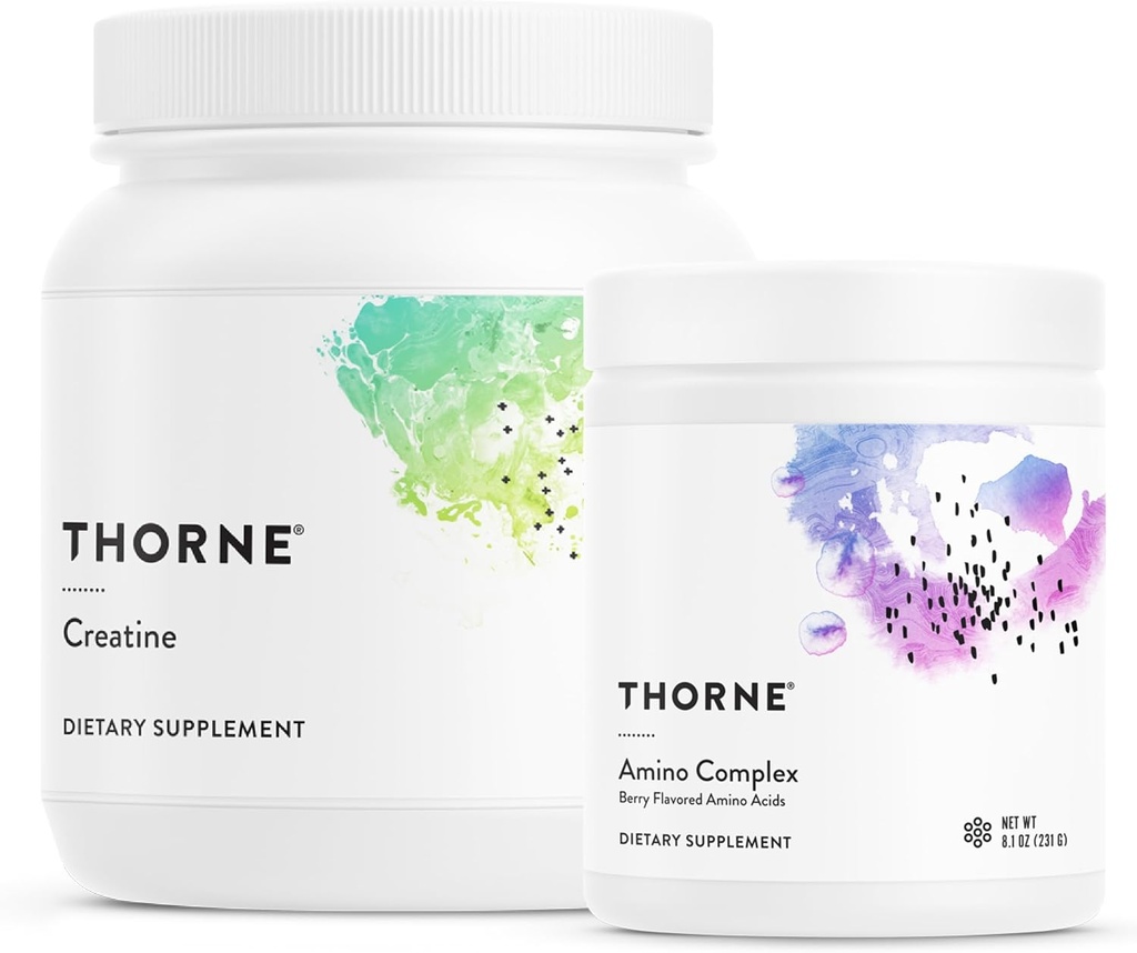 THORNE - Performance Power Duo - Amino Complex + Creatine Combo for Energy, Lean Muscle, and Endurance - NSF Certified for Sport - 30 a 90 Servings