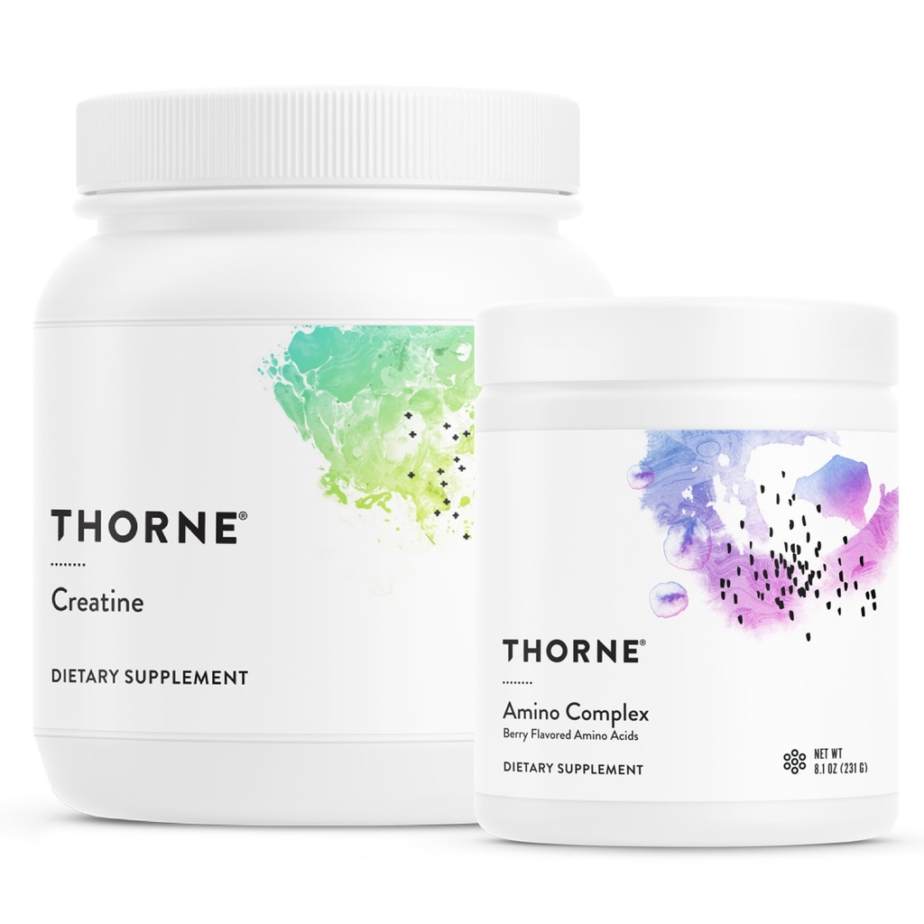 THORNE - Performance Power Duo - Amino Complex + Creatine Combo for Energy, Lean Muscle, and Endurance - NSF Certified for Sport - 30 a 90 Servings