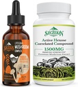 Complejo relacionado con hexosa activo 1500 mg Suplemento 90 cápsulas Bundle con 2000mg Complejo de musgo lipomal gotas 30 piezas
