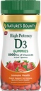 Nature’s Bounty Vitamin D 5000 IU Gummies, Vitamin D3 High Potency Immune Support & Bone Health Supplement, 5000 IU in 1 Gummy, Strawberry Flavor, 2 month Supply, 60 Vegetarian Gummies for Adults