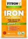 Suplemento de hierro de alta potencia Vitron-C con 125 mg de vitamina C, 60 Cuenta