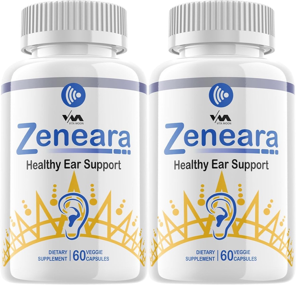 (2 Pack) Zeneara - Advanced Formula Healthy Ear Support, Hearing Health, and Wellness, 120 Capsules
