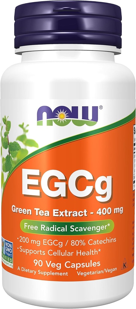 Ahora Suplementos, EGCg Green Tea Extract 400 mg, Free Radical Scavenger*, 90 Veg Capsules
