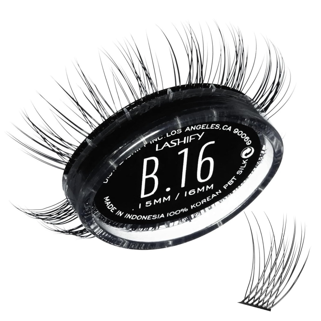 Lashify Bold 16mm Gossamer Eyelash Extensiones Rellenar, Negro, DIY False Lashes para un look natural