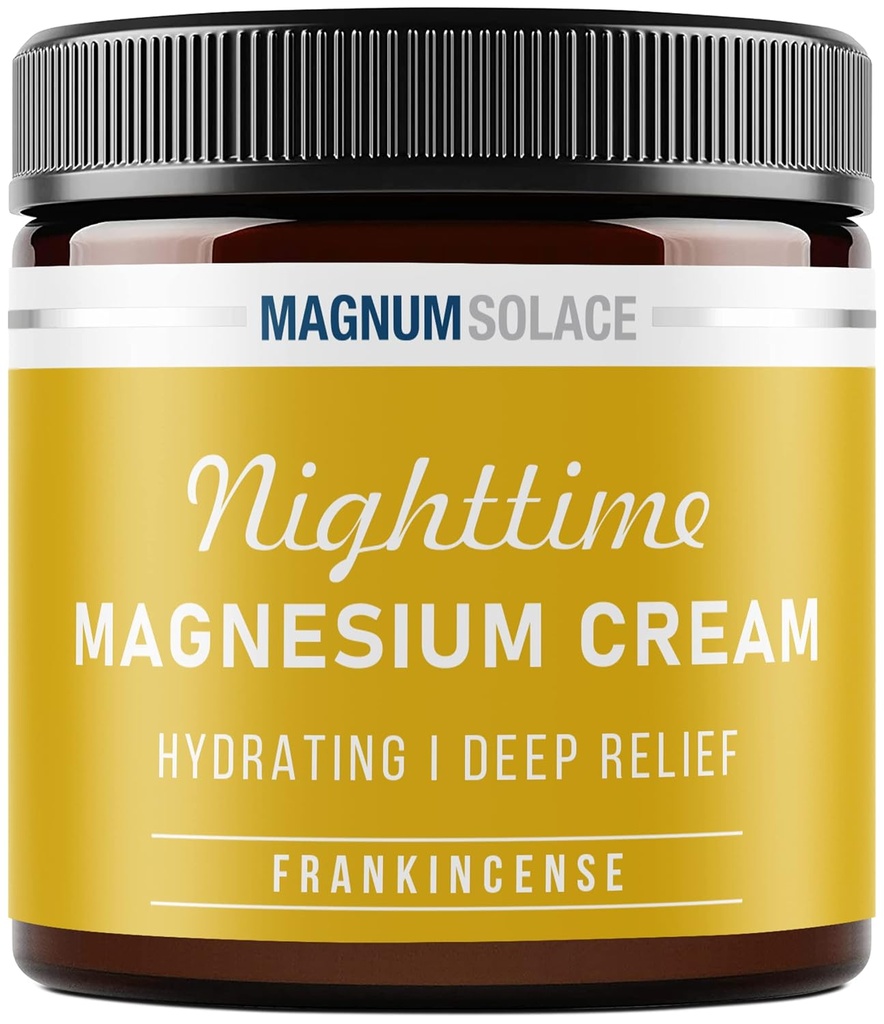 Crema de magnesio – Loción de magnesio por noche – Aplicar a las piernas, los glúteos, los brazos o el tópico – EE.UU. Hecho y seguro para niños