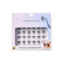 KISS Falscara DIY Eyelash Extension Wisps - Featherlight Synthetic Reusable Artificial Eyelashes Multipack of 24 Mini Lash Clusters for that Authentic Eyelash Extension Look