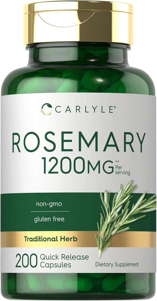 Carlyle Rosemary Capsules ← 1200mg ← 200 Conde ← No Gluten