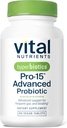 Hyperbiotics Vital Nutrients Pro-15 Advanced Probiotics for Women and Men | 15 Strains + Kiwifruit | Clinically Studied Daily Probiotics for Digestive Health, Gas, & Bloating | 60 Vegan Tablets