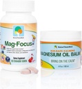 Natural Strawberry Flavored Magnesium Focus Suplemento para niños y niños seguros Magnesium Oil Balm Bundle