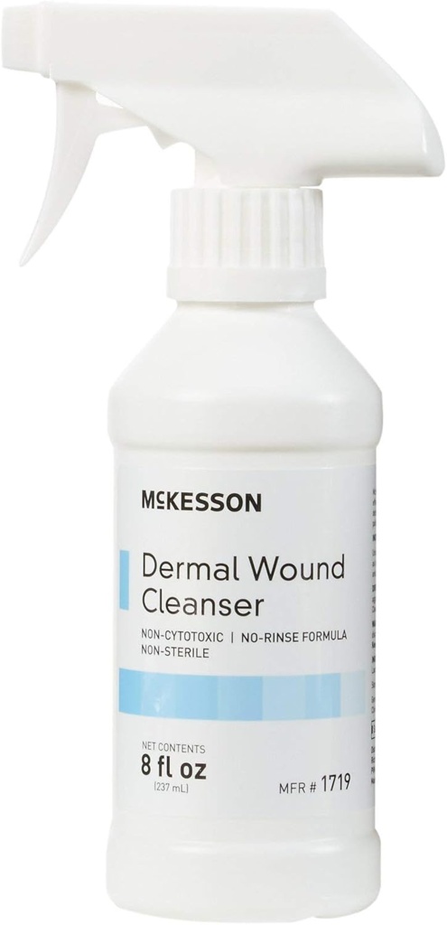 McKesson Dermal Wound Care Cleanser Spray, 8 oz [1 Conde] First Aid Wash Solution for Minor Injuries, Cuts, Burns, Scrapes, Sores