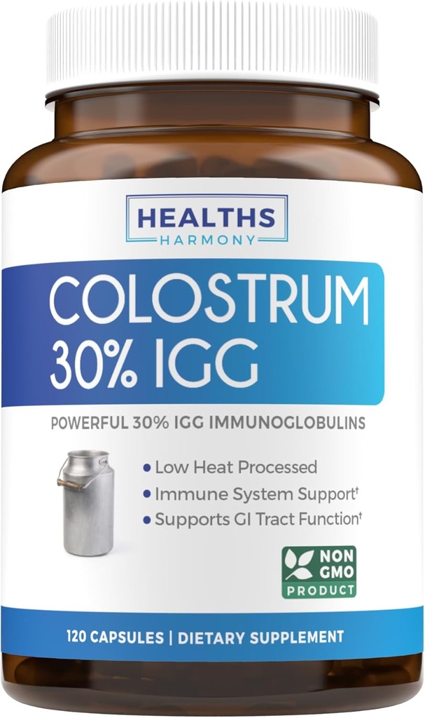 Bovine Colostrum for Women - Colostrum Suplemento con 1.000 mg por Serving y 30% IgG Inmunoglobulinas de First Milking - Baja Calor Procesado para Máxima Potencia No GMO &amp; Made in The US (2 Mes)