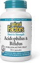Factores naturales - Acidophilus " Bifidus, promueve la salud bien-ser " , 90 cápsulas