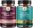 Bundle of D Mannose Capsules with Cranberry Juice Powder " Dandelion for Urinary Tract Health and Liver Support Milk Thistle Supplements with Dandelion Root, Choline, Beetroot & Artichoke Extract
