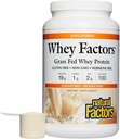 Whey Factors by Natural Factors, Grass Fed Whey Protein Concentrate, Aids Muscle Development and Immune Health, Unflavored, 2 lb