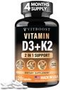 VITBOOST Vitamin D3 K2 Complex - Easy to Swallow - Vitamin D (D3) 5000 IU (125 mcg) & K2(MK-7) 90 mcg | Non-GMO | Gluten-Free | USA Made | 120 Capsules