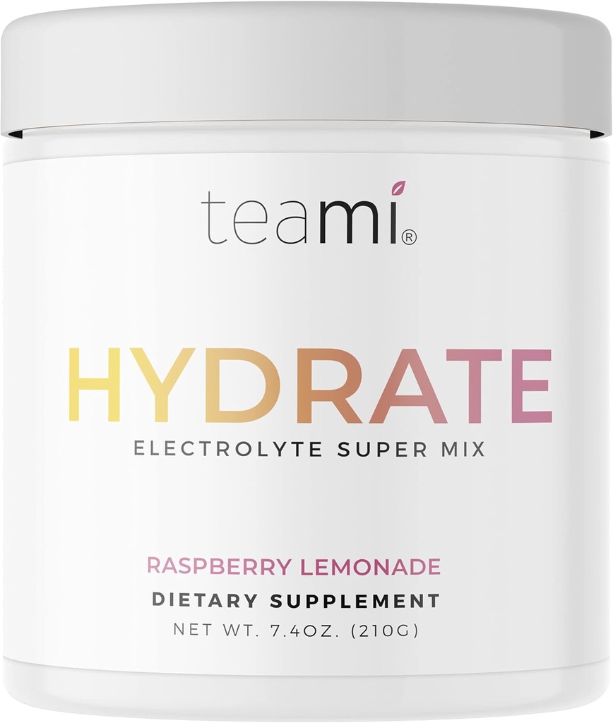 Teami Electrolytes Powder - Hidration Calcium, Magnesium, Chloride & Potassium Supplement 45 servings, Hydrate Electrolyte Powder Mix with Vitamins & Minerals - Energy Ketones Drink, Keto Electrolytes