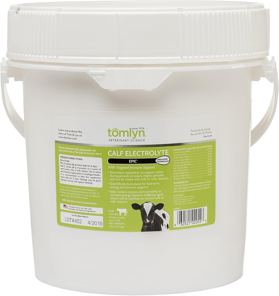 Tomlyn Epic Calf Electrolyte Suplemento, 5 Lb