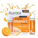 Vida Lifescience Aurora Nutrascience Mega-Pack Liposomal Vitamina C, Immune Support, 3000 mg por Serving, Vegan, Gluten Free, Non-GMO, 32 Single Serve Packets, Orange