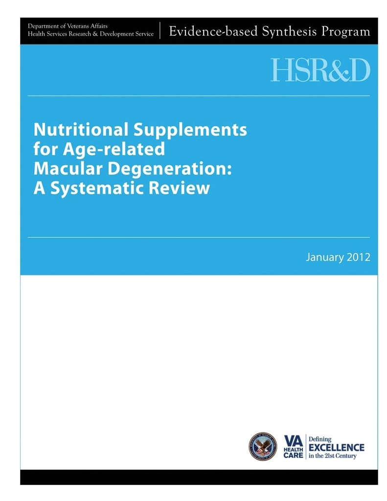 Suplementos Nutricionales para la Degeneración Macular relacionada con la edad: un examen sistemático