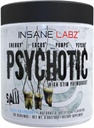 Insane Labz Psicotic SAW, High Stim Pre Workout Powder with OxyGold­TM and AMPiberry®,Extreme Lasting Energy with Teacrine®,Focus with CognitIQ® and Endurance (30 Servings (Pack of 1), Blue Raspberry)