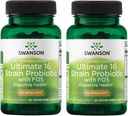 Swanson Dr. Stephen Langer's Fórmula - Natural Probiótico w / Prebiótico FOS - 16-Strain Suplemento Promoción Digestivo Soporte w / 3.2 Billones CFU por cápsula - (60 Veggie Capsules) 2 Pack
