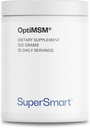 Supersmart OptiMSM (Fórmula de alta pureza) - Metil-Sulfonyl-Methane MSM Suplemento de Polvo Silencio Vegan &amp; Gluten Gratis - 200 g