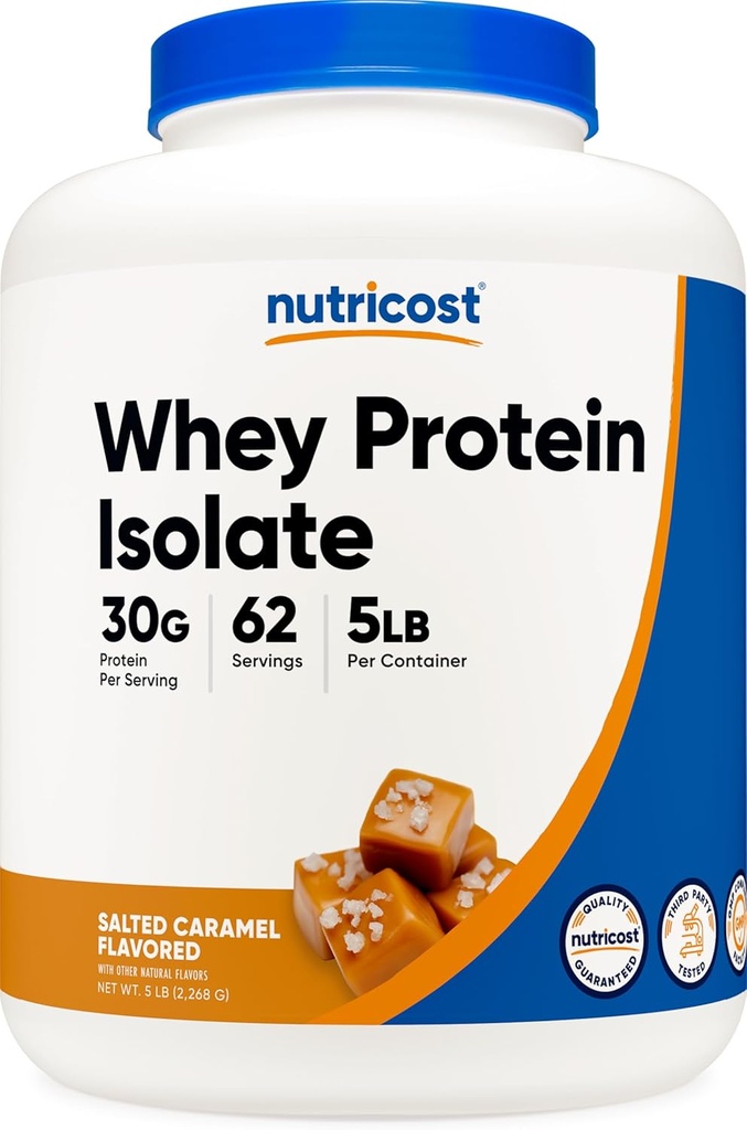 Nutricost Whey Protein Isolate (Salted Caramel, 5LBS)
