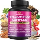 BMVINVOL Psyllium Husk, Slippery Elm, Cascara Sagrada, Fenugreek, Berberine, Cinnamon, Turmeric + 5 Mores - Immune Support &amp; Digestive Health Supplement - 90 Capsules