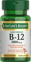 La vitamina B12 de la naturaleza, apoya el metabolismo energético y la salud del sistema nervioso, 5000mcg, 40 tabletas rápidas de consolación