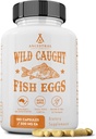 Suplementos ancestrales Huevos de pescado silvestre, 2400 mg, Omega-3 Suplemento Apoya Cerebro, Corazón, Fertilidad y Salud Inflamatoria, Fuente Alimentaria entera de vitamina D, K2, y A, No GMO, 180 cápsulas