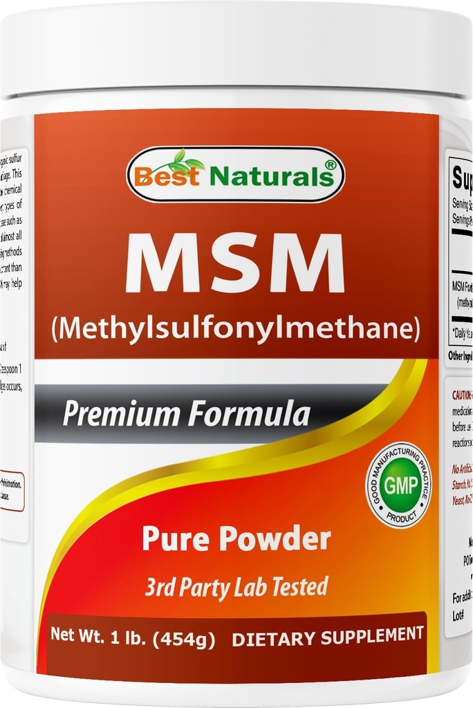 Mejores Naturales 100% puro MSM Polvo, 1Lb