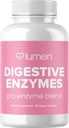 Lumen Naturals Enzymes Digestivos Probióticos y Prebióticos - Enzimas potentes para la digestión - Alivio de Bloating para Mujeres - Suplemento de Salud Gut (60 Cuenta (Pack of 1)