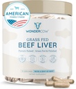WONDERCOW Beef Liver Capsules Grass Suplemento Fed - Desiccated & Natural Source of Protein, Iron, Vitaminas A &amp; B- Boost Energy and Immunity ← USA Grown, Non-GMO, Gluten Free