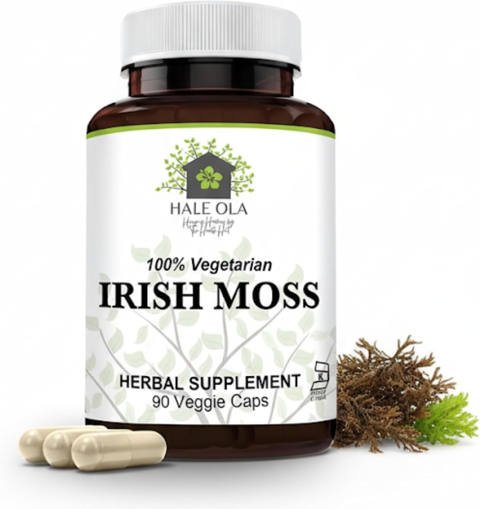 Irlandés Moss Capsules - High Strength 450mg Vegan Sea Moss Supplement - Supports Gut Health, Boosts Immunity, Detoxifies, Promotes Healthy Skin, Hair & Nails Health – Nutrient-Rich Superfood