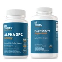 Dr. Tobias Alpha GPC &amp; Magnesium Bisglycinate - Función cerebral de apoyo " Salud general con suplementos de alta absorción, no GMO