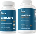 Dr. Tobias Alpha GPC &amp; Magnesium Bisglycinate - Función cerebral de apoyo " Salud general con suplementos de alta absorción, no GMO