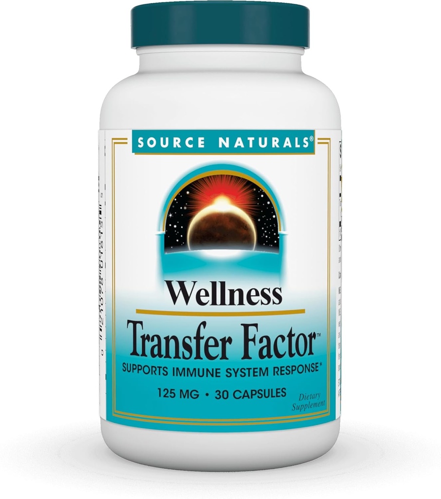 Fuente Natural Wellness Factor de transferencia, soporta la respuesta del sistema inmune* 125mg - 30 cápsulas