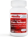TIME-CAP LABS, INC. Timely Acetaminophen 500 MG Tablets 200 Count - Extra Strength Pain Relief - Menstrual Cramps, Fever Reducer, Minor Pain of Arthritis