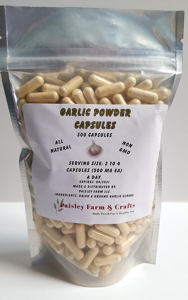 Cápsulas de ajo - Variedad Tallas de paquete - Hecho fresco a la demanda! (300 Pk)