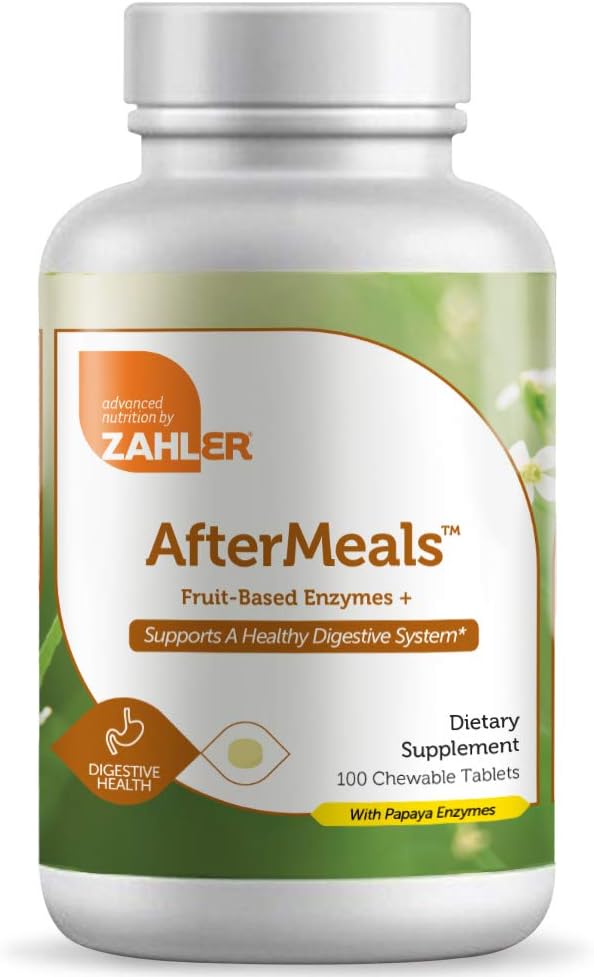 Zahler AfterMealsTM, Fruit-Based Enzymes+, 100 Chewable Tablets