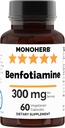 Benfotiamina 300 mg - 60 cápsulas vegetales