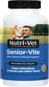Nutri-Vet Senior-Vite Multivitamin, Suplementos Perros, Apoyo Inmunitario, Suministros para Mascotas, Vitaminas para Perros, Esenciales Superiores, Hecho en EE.UU., Multivitamina para Mascotas, 120 Conde