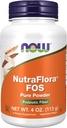 AHORA Suplementos de alimentos, NutraFlora FOS (Fructooligosaccharides) Polvo puro, fibra prebiótica, 4 onzas