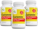 Terry Naturalmente Curamin Extra Strength - Curcumin " Boswellia for Healthy Circulation Support - Turmeric Supplement to Support Joints, Muscle Health " Endorphin Production - 120 Tablets (Pack of 3)