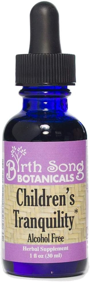 Birth Song Botanicals Children's Tranquility Tincture, Herbal Supplement with Valerian Root and Chamomile, 1oz Bottle Children's Herbal Immune Support, 1oz